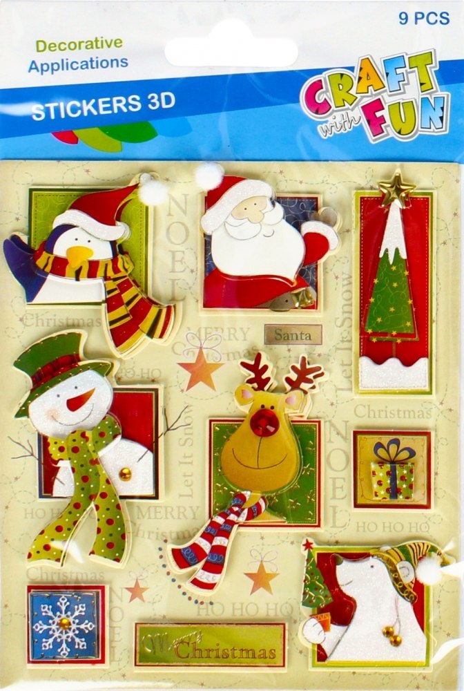 ADHESIVOS 3D NAVIDAD CRAFT CON DIVERSIÓN 480410